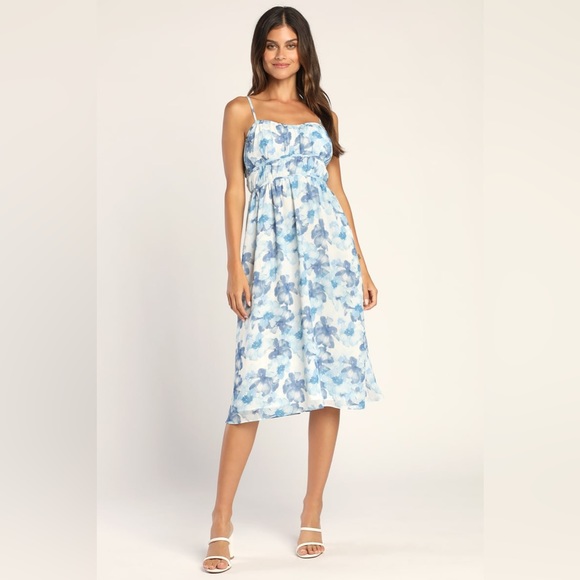 NWT Sweetheart Floral Midi Dress - Picture 2 of 9